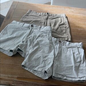 J. Crew Beige and Cream Shorts Set of 3